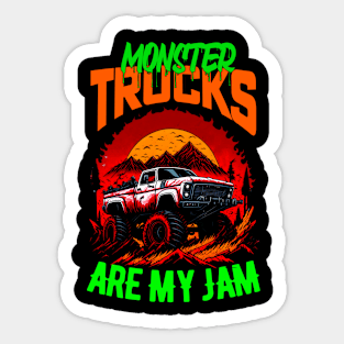 Monster Truck are my Jam Funny Sticker